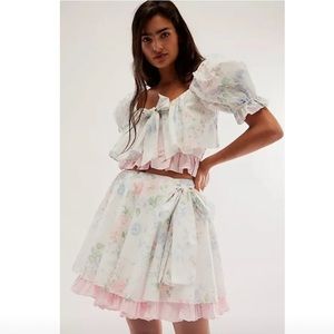 Free People Selkie Picnic skirt Set